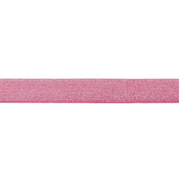 Gummiband Glitter 25 mm - rosa
