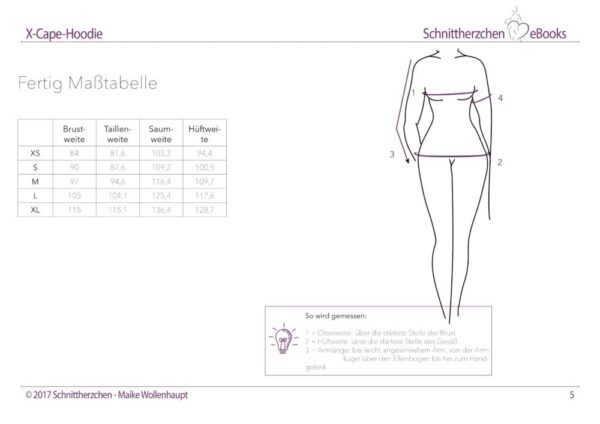 Papierschnitt - X-Cape-Hoodie Gr. XS - XL – Bild 2