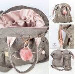 Kunstleder rosegold vernäht