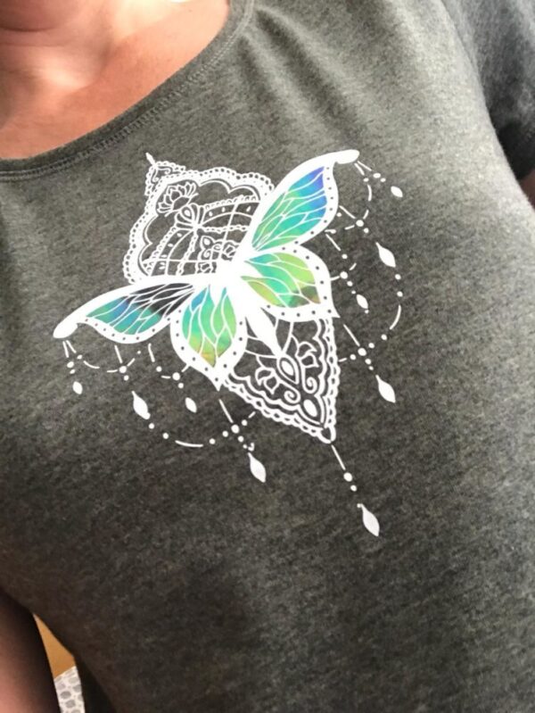 Tattoo love needle love effektfolie rainbow