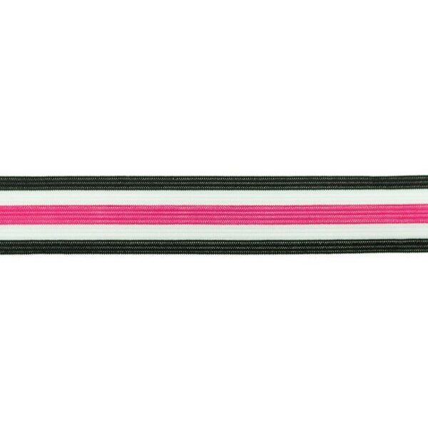 Retro Stripes - schwarz pink weiß - 30mm