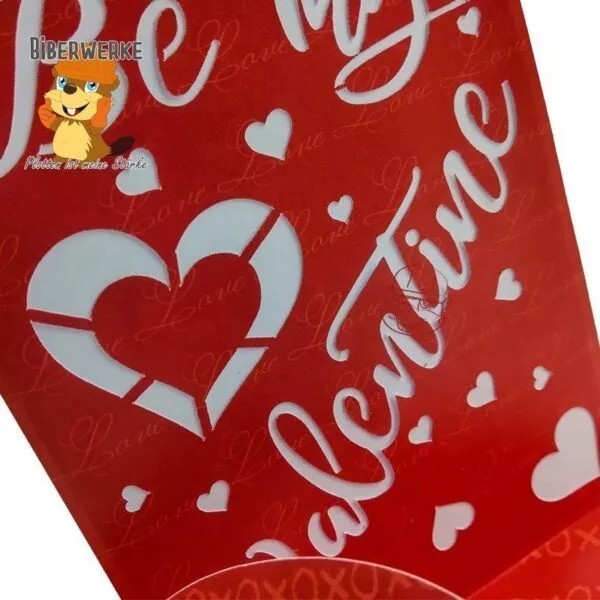 Biberwerke Grusskarte Be my Valentine