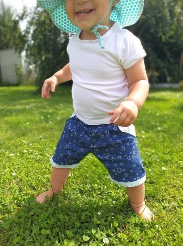 Kurze Hose BeinHalbRein mit Knopflochgummi – Bild 10