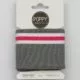 Cuff Bündchen grau pink gestreift