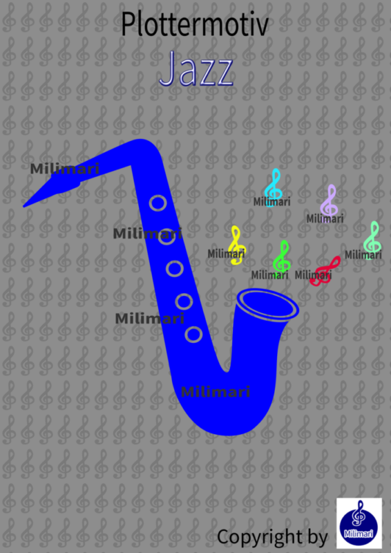 Plottermotiv "Jazz" mit Saxophon
