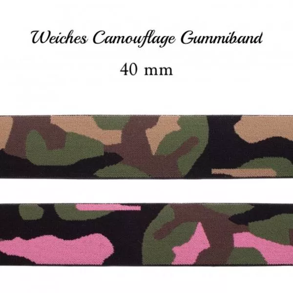 weiches Camouflage Gummiband 40 mm