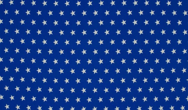 Baumwolle Popelin - Sterne - royalblau