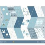 *REST* 1 Baumwoll Popelin Panel - Wimpelkette - Baby Boy – Bild 4