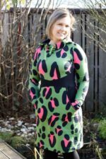 Bow-Cut-Hoodie Dress Damenkleid in den Größen 34-50 – Bild 7