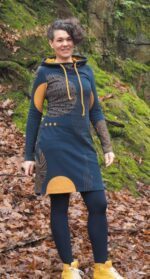 Bow-Cut-Hoodie Dress Damenkleid in den Größen 34-50 – Bild 14