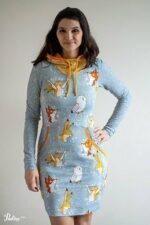 Bow-Cut-Hoodie Dress Damenkleid in den Größen 34-50 – Bild 9