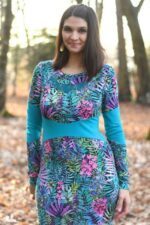 Bow-Cut-Dress mit Ärmeln - Größe 34-50