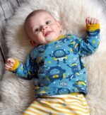 Baby-Button-Shirt mit Knopfleiste an der Schulter - Größe 50-92