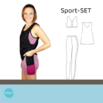 Sport-SET 3 in 1 Leggings, Bustier, Top