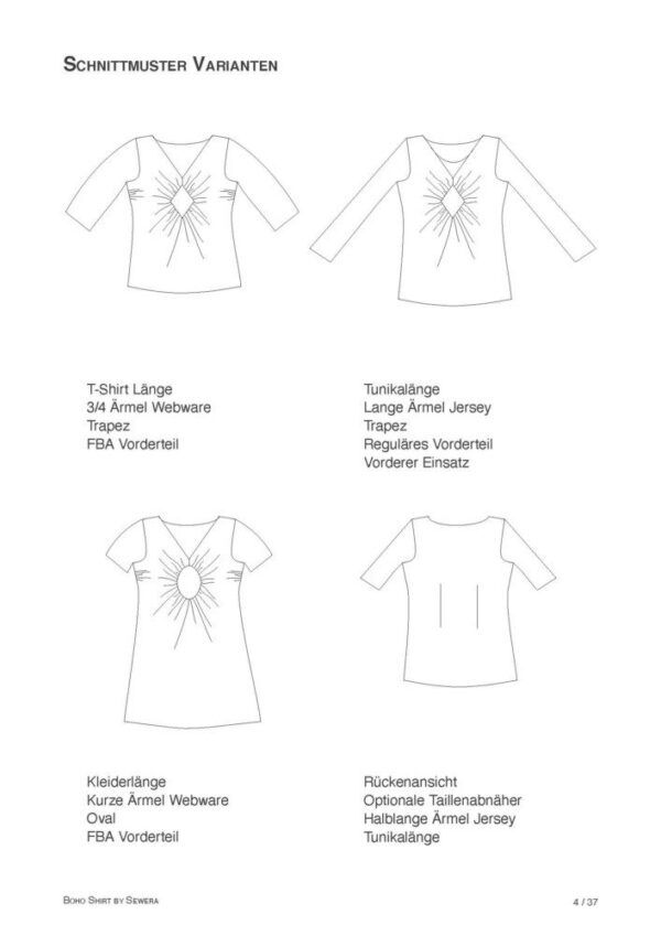 Boho Shirt Schnittmuster und Anleitung by Sewera – Bild 2