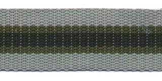 Gurtband - gestreift - 25 mm - grau khaki