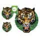 Bügelbilder-Set - Tiger (3 versch. Größen) - groß (ca. 17 – 20 cm)