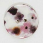 Natur Kopf - Perlmutter - weiß aubergine - 11 mm