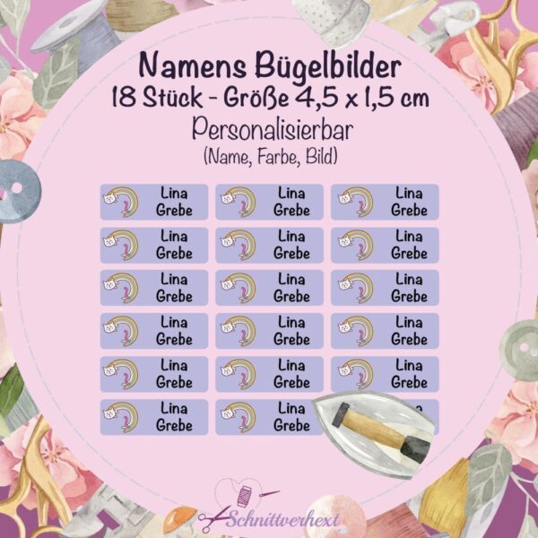 Names Bügelbilder