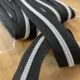 Endlos Reißverschluss metallisiert - 6 mm - schwarz silber