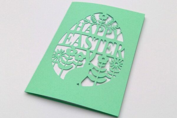 Karte Happy Easter Plotterdatei SVG DXF FCM – Bild 2
