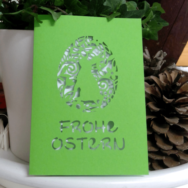 Karte Osterhase Plotterdatei SVG DXF FCM – Bild 1