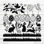 Ostern Elemente Plotterdatei SVG DXF FCM
