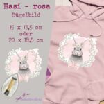 Bügelbild “Hasi rosa”