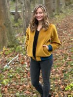 Samt-Steppstoff "Tokio" - ocker – Bild 4