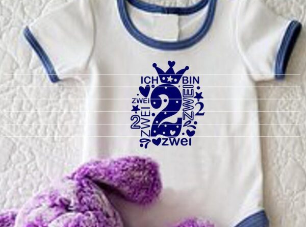 Zahl 2 Plotterdatei SVG DXF FCM – Bild 2