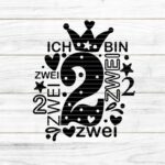 Zahl 2 Plotterdatei SVG DXF FCM