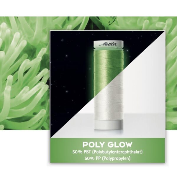 Amann Mettler Poly Glow - 100m - Leuchtgarn – Bild 1