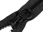 Reißverschluss teilbar 100 cm - schwarz mit dicker Rippe