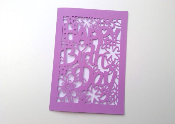 Happy Birthday Karte Plotterdatei SVG DXF FCM – Bild 4