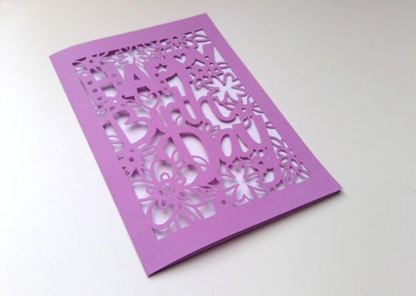 Happy Birthday Karte Plotterdatei SVG DXF FCM – Bild 2