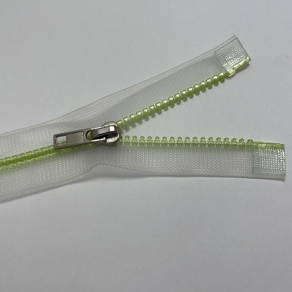 Transparenter Reißverschluss_02 Reißverschluss transparent - 2 Wege - 70 cm (versch. Farben) – Bild 1