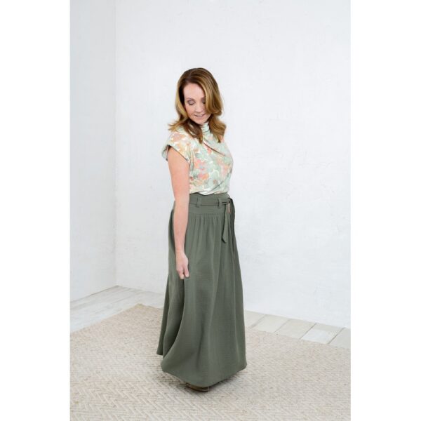 Musselin uni - pickle / khaki – Bild 2