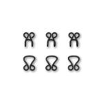 Miederhaken und -augen, Nr. 13, schwarz, Karte