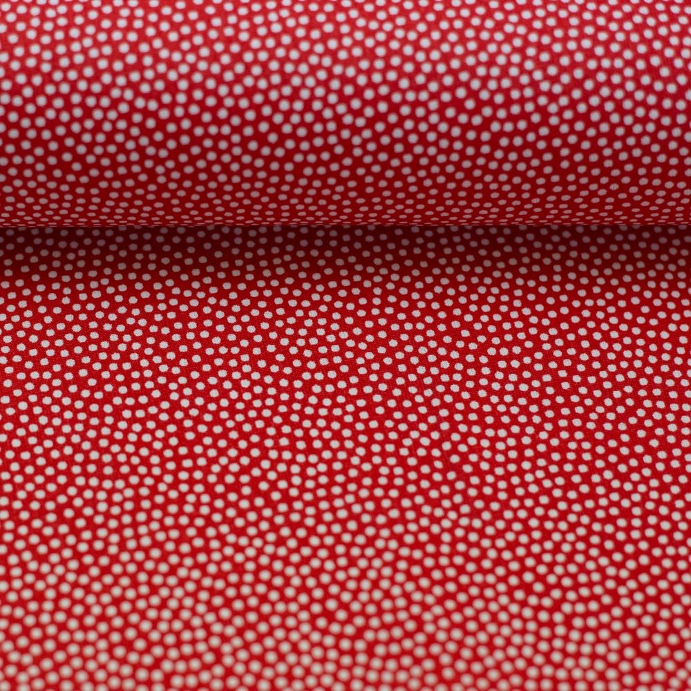 081048-011637-dotty-baumwollwebware-ballen Baumwolle "Dottys" - weiß/rot – Bild 1