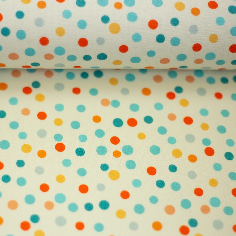 082351-571010-soto-baumwollwebware-ballen Baumwolle "Soto" - Tupfen - bunt/naturweiß - Swafing – Bild 1