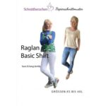 Papierschnittmuster, Raglan Basic Shirt - XS-4XL