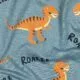 Baumwoll Jersey - Dinosaurier - smokey blue meliert