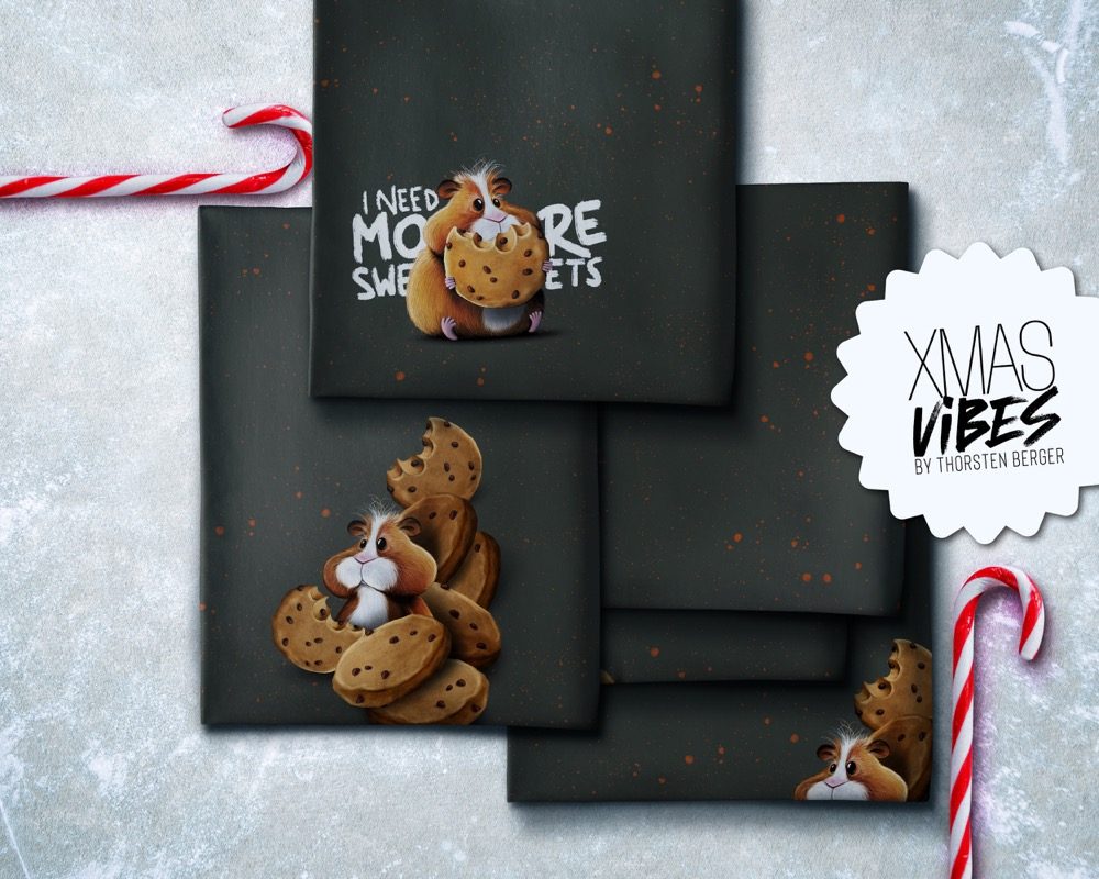 *REST* 64 x 155 cm - Xmas Vibes Kombistoff - French Terry - Swafing by Thorsten Berger – Bild 7