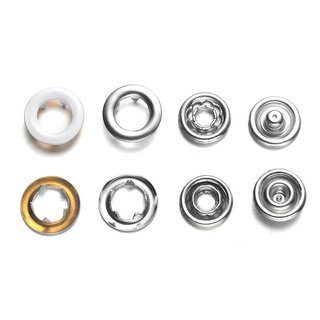 babysnap-jersey-druckknoepfe-105mm-b03-weiss Baby Snap Jersey Druckknöpfe 20er Sets (80 Teile) - offen - B3 weiß – Bild 1