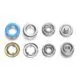 Baby Snap Jersey Druckknöpfe 20er Sets (80 Teile) - offen - B8 cyan