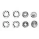 Baby Snap Jersey Druckknöpfe 20er Sets (80 Teile) - offen - silber