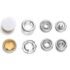 Baby Snap Jersey Druckknöpfe 20er Sets (80 Teile) - geschlossen - B3 weiß