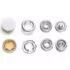 Baby Snap Jersey Druckknöpfe 20er Sets (80 Teile) - geschlossen - B3 weiß