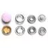 Baby Snap Jersey Druckknöpfe 20er Sets (80 Teile) - geschlossen - B18 rosa
