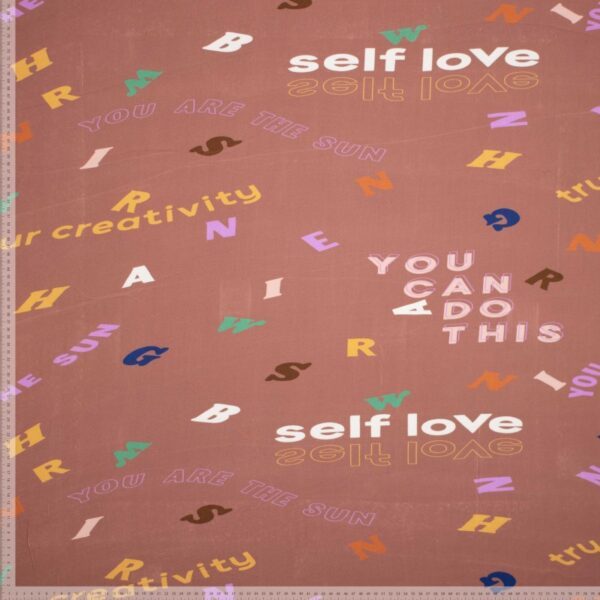 *B-WARE* Viskose "self love" - choco – Bild 1